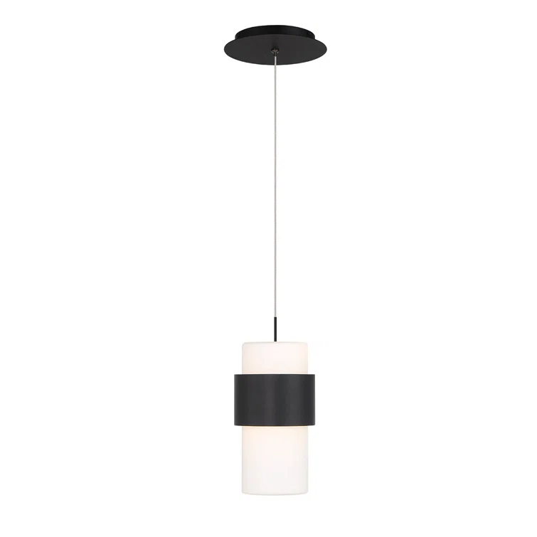 Banded 1 - Light LED Cylinder Pendant