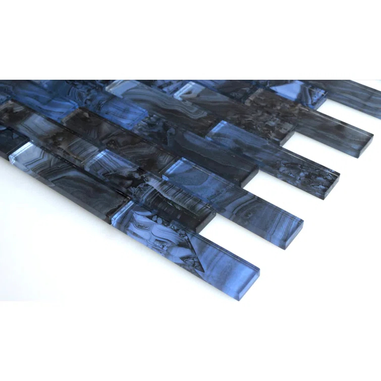 Impressions 1" x 4" Straight Edge Glass Mosaic Tile