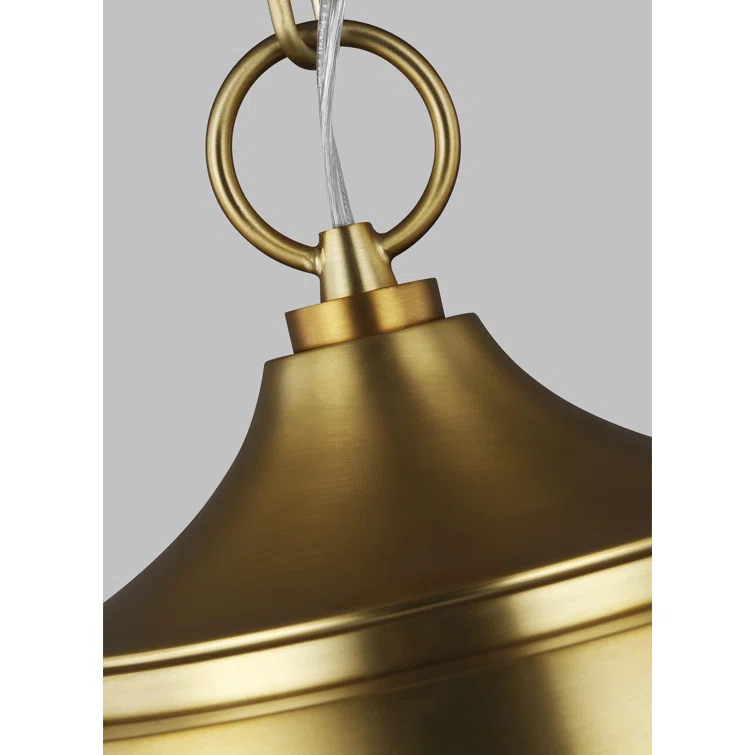 Arlett Burnished Brass Globe Pendant with Milk White Glass Shade