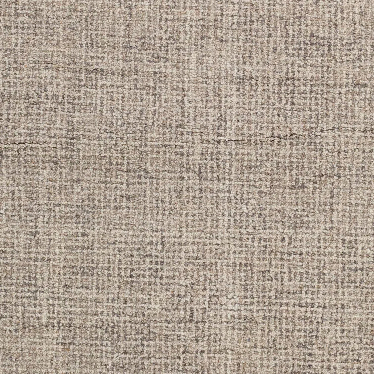 Handmade Gray Wool Rectangular 8' x 10' Tufted Area Rug