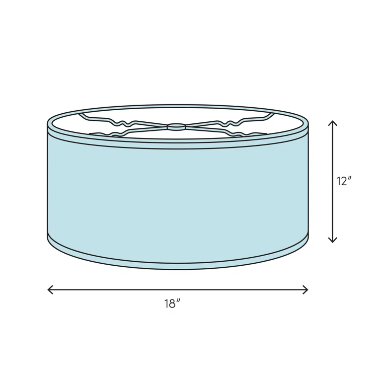 12'' H x 18'' W Linen Drum Lamp Shade