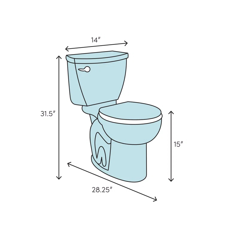 American Standard Madera 1.28 Gallons GPF Elongated Comfort Height Floor Mounted Flushometer Toilet (Seat Not Included)