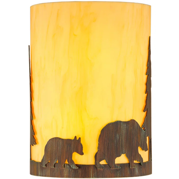 Rustic Lodge Flush Mounted Sconce