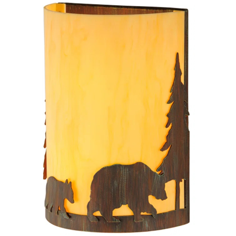 Rustic Lodge Flush Mounted Sconce