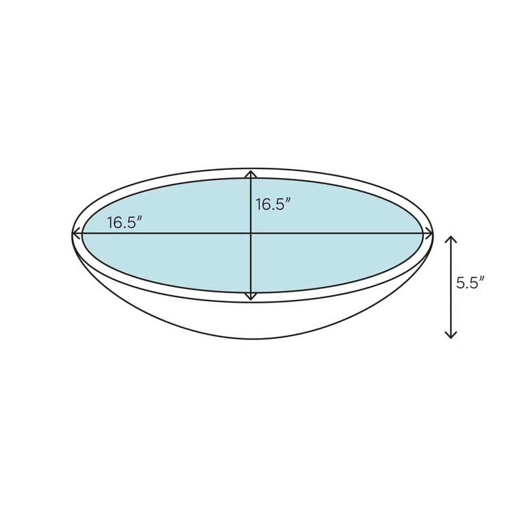 ANZZI LSAZ055-097B ANZZI Spirito 16.5'' Tempered Glass Circular Bathroom Sink with Faucet