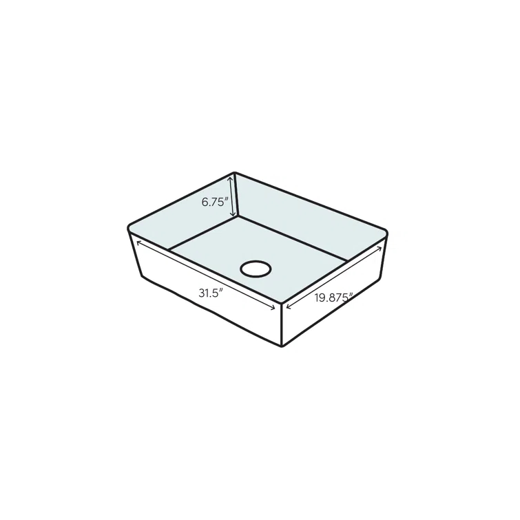 Happy D.2 Ceramic 32" Wall Mount Bathroom Sink with Overflow