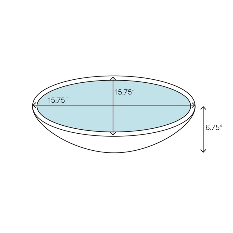 Verticyl Ceramic Vitreous China Circular Undermount Bathroom Sink with Overflow