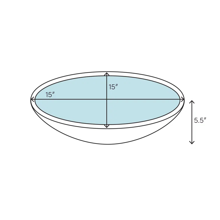 15" Round Miners Pan Cazo Copper Bathroom Sink