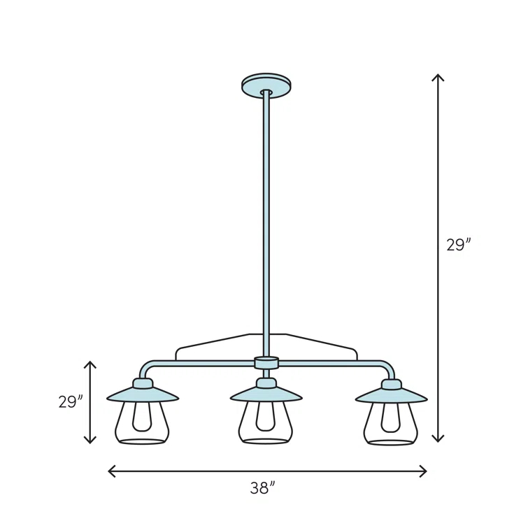 2 - Light Mahogany Bronze Kitchen Island Pendant