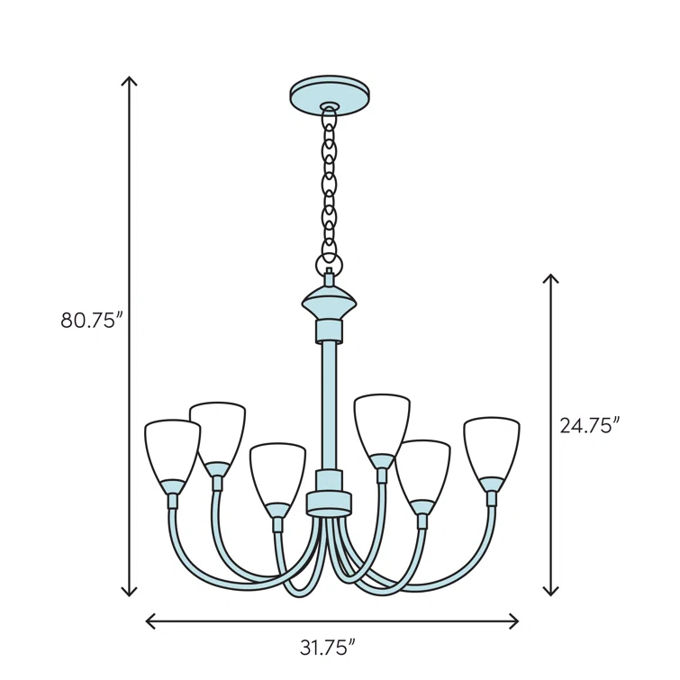 Polished Chrome 9-Light Contemporary Chandelier