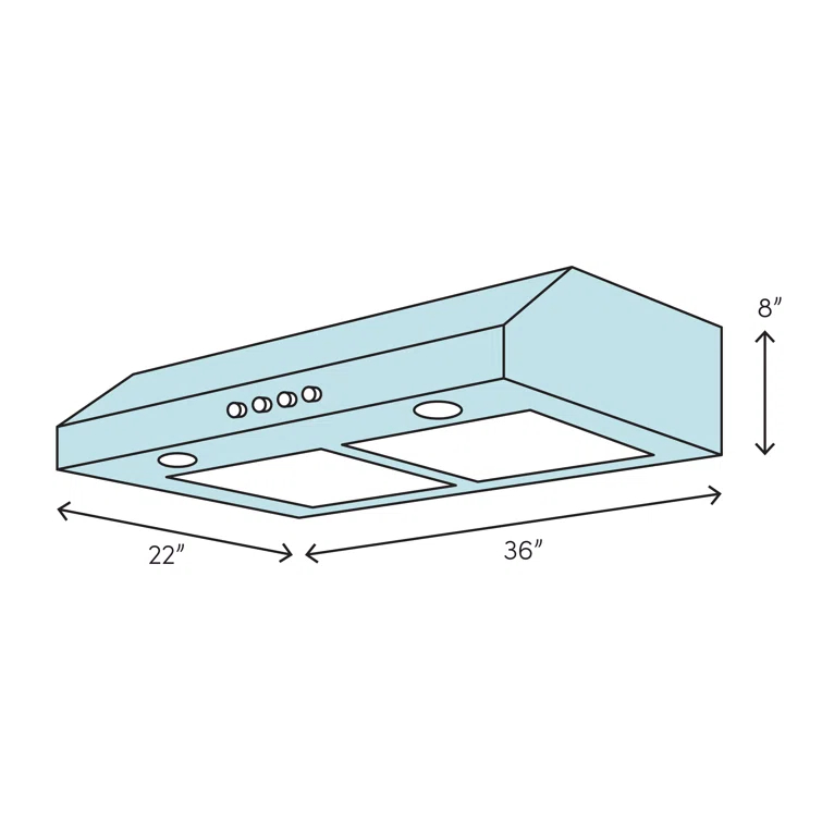 PROLINE 36" 900 CFM Ducted Under Cabinet Range Hood in Stainless Steel