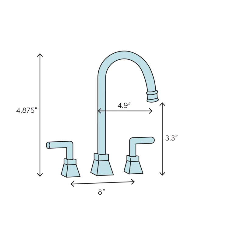 Viaggio Widespread Lavatory Faucet With Low Spout