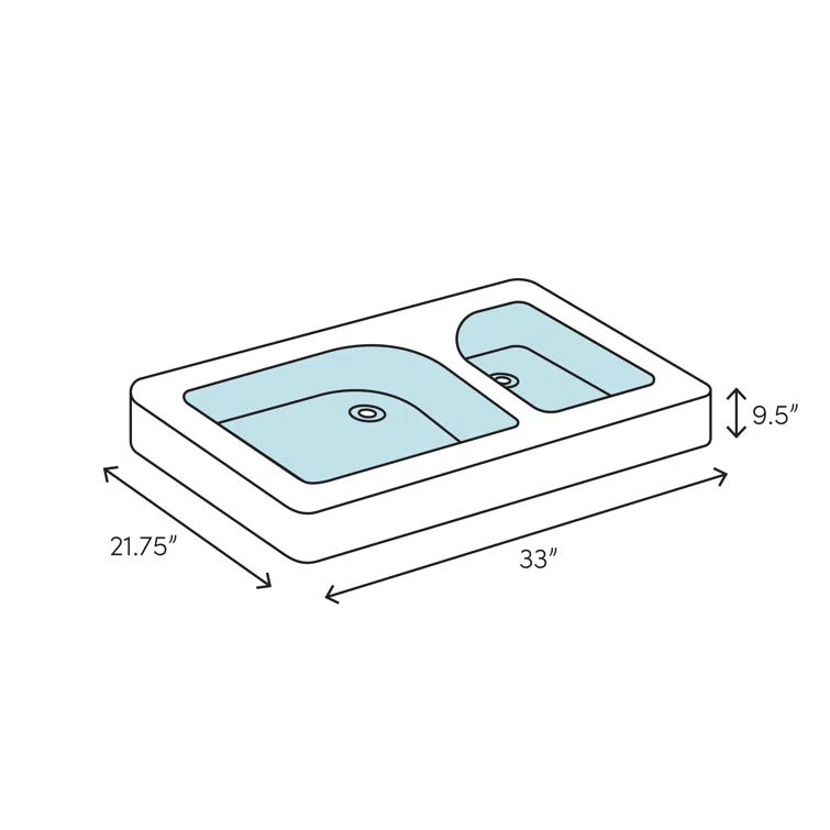 Perla 33'' L Farmhouse / Apron Double Bowl Copper Kitchen Sink