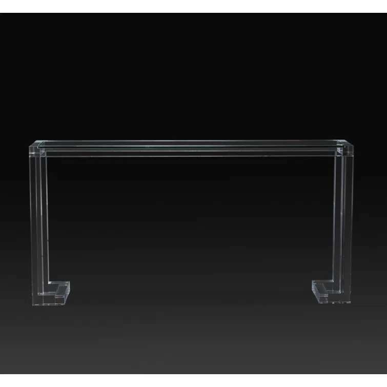 Ava Glass Top Console Table