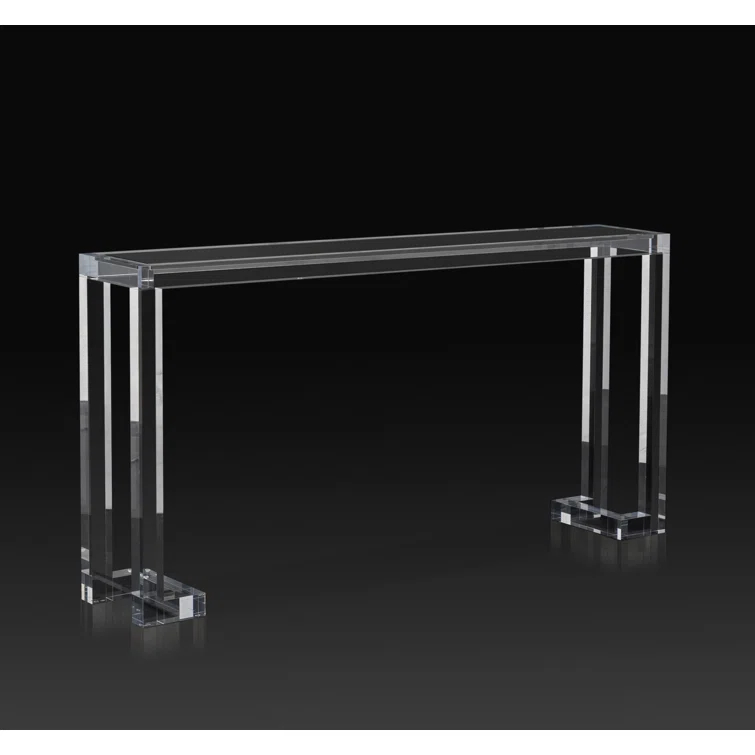 Ava Glass Top Console Table