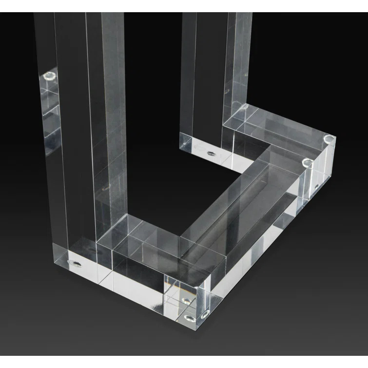 Ava Glass Top Console Table