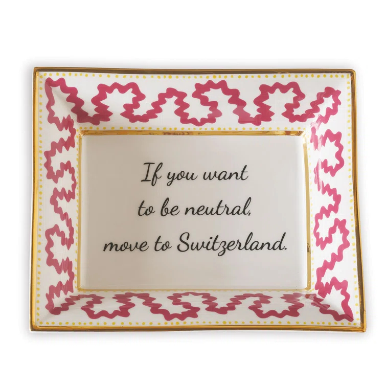 Expressive Cheeky Porcelain Decorative Plates Set of 2