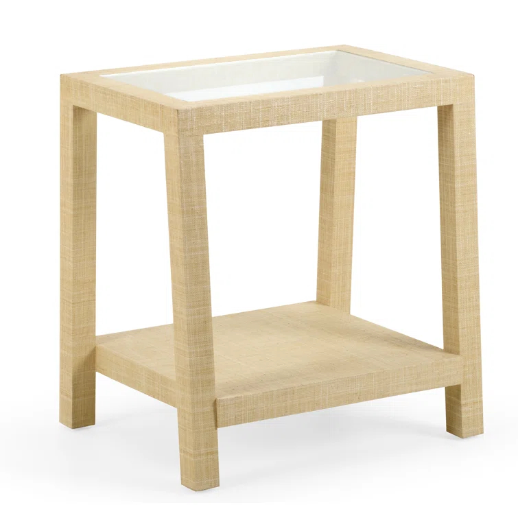 Wildwood Coastal Glass Top End Table