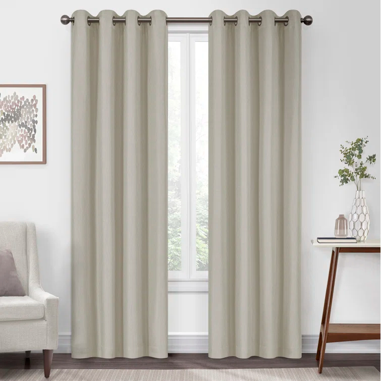 Eclipse Kira Herringbone Absolute Zero Blackout Window Panel