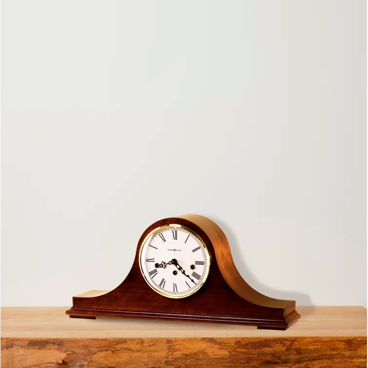Howard Miller® Mason Traditional Roman Numeral Cherry Mechanical Tabletop Clock in Windsor Cherry