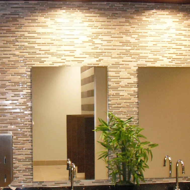 Lucente™ 12" x 13" Mixed Material Mosaic Tile