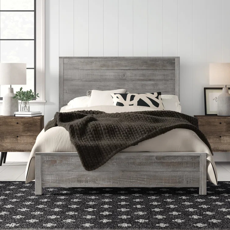 Montauk Solid Wood Panel Bed