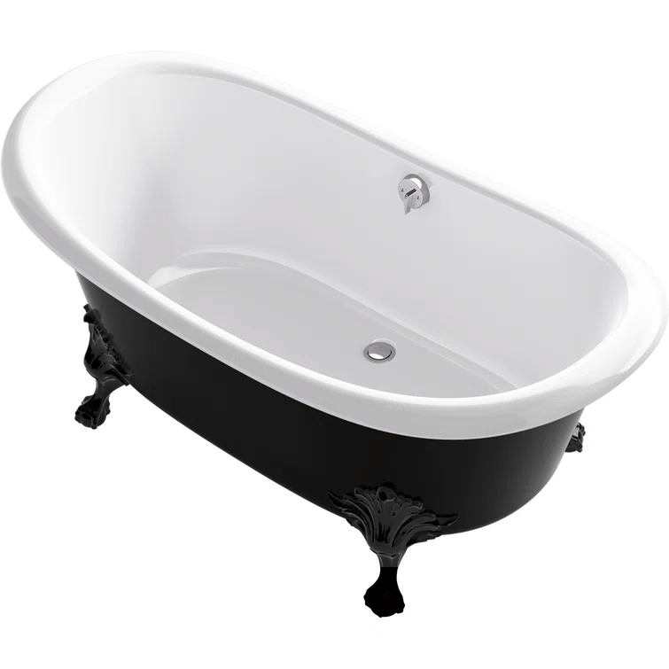 Artifacts® 66" x 33" Freestanding Bath with Iron Black Exterior