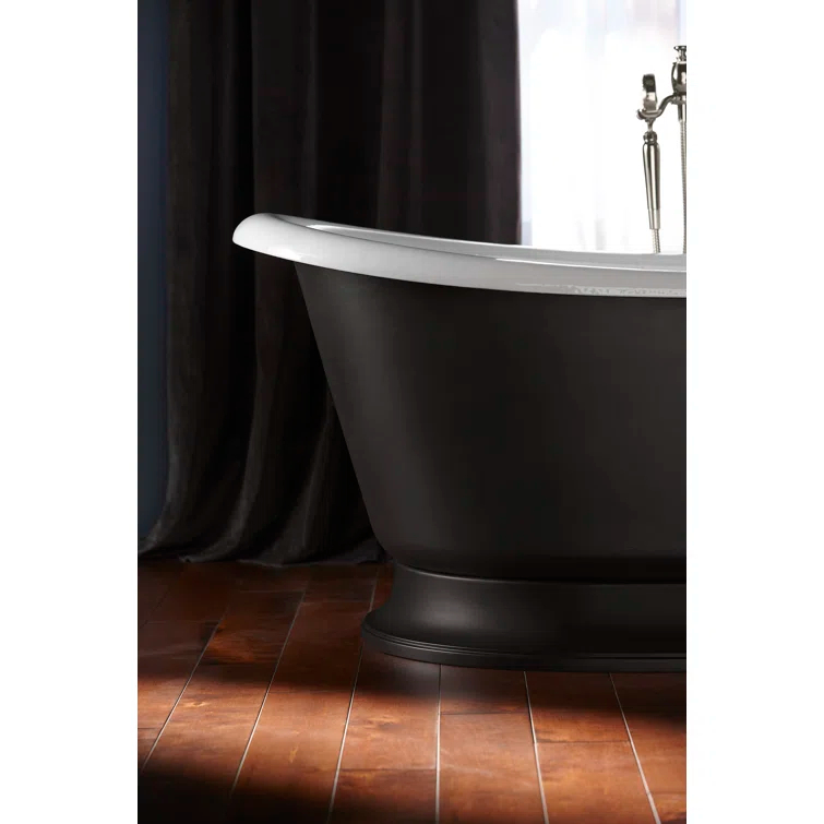 Artifacts® 66" x 33" Freestanding Bath with Iron Black Exterior