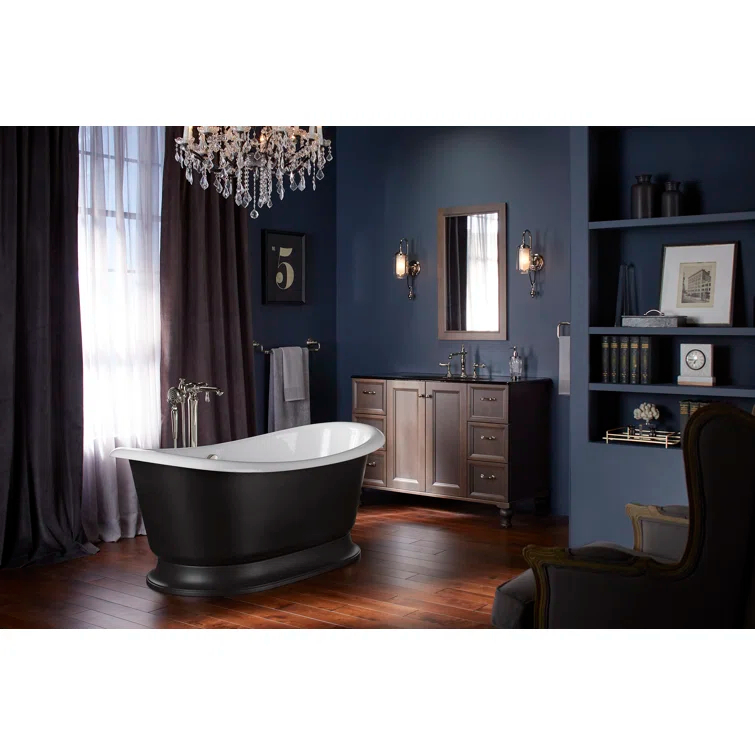 Artifacts® 66" x 33" Freestanding Bath with Iron Black Exterior