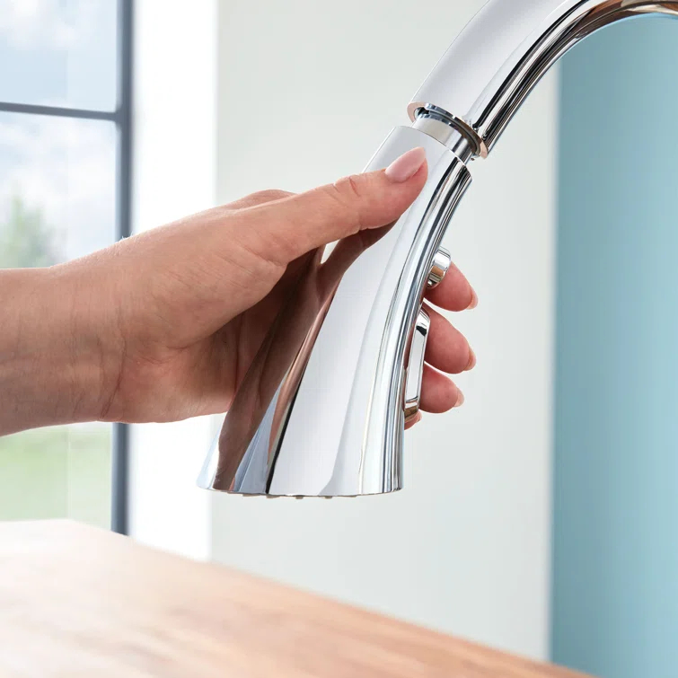 ZEDRA Single-Handle Pull Down Kitchen Faucet Triple Spray 1.75 GPM