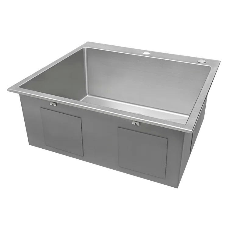 Ruvati RVH8071 Ruvati 21 inch Drop-in Topmount Rounded 16 Gauge Stainless Steel Kitchen Sink Single Bowl