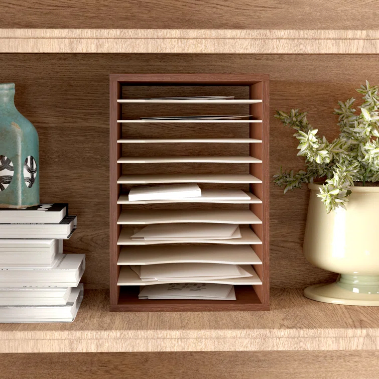 Literature Desktop Organizer With 11 Compartments