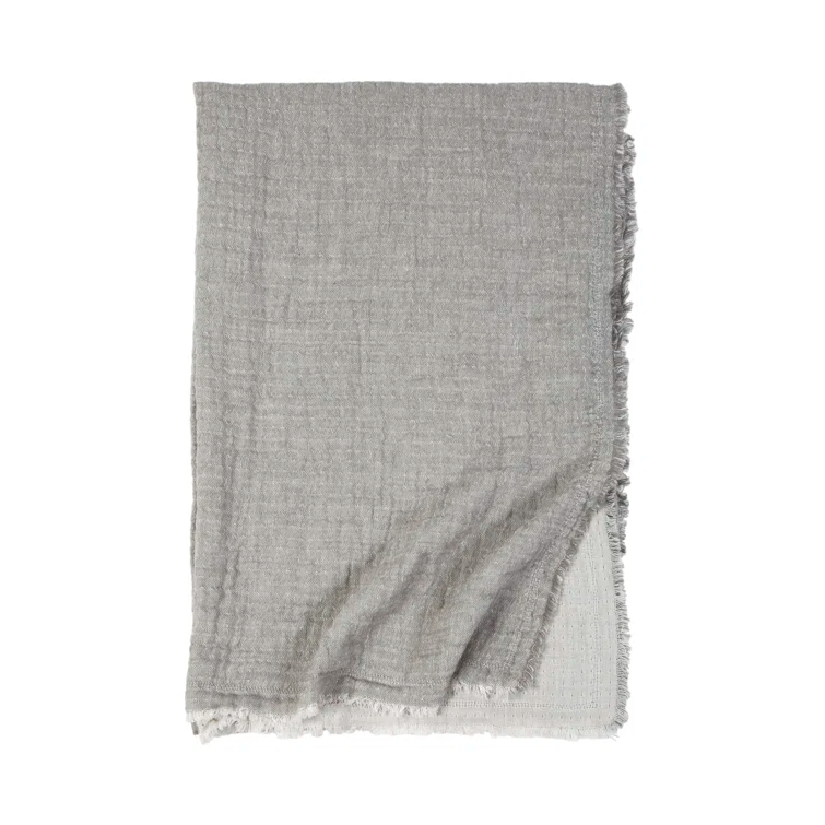 Hermosa Oversized Throw by Pom Pom At Home - Light Gray