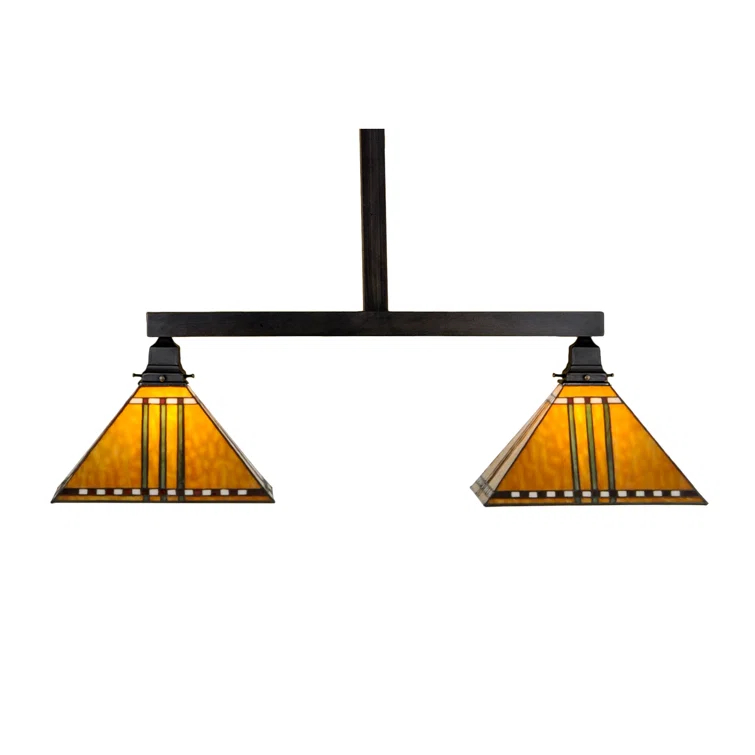 2 - Light Mahogany Bronze Kitchen Island Pendant