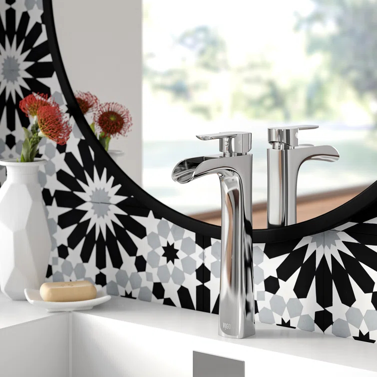 Niko 11" H Single Handle Vessel Sink Bathroom Faucetwith Pop-up Drain