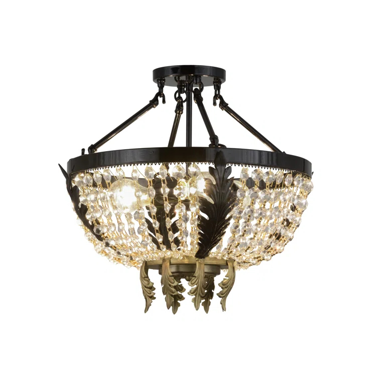 Glass Semi Flush Mount