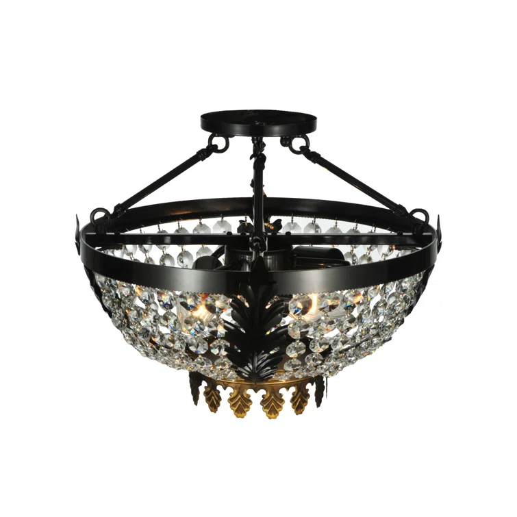 Glass Semi Flush Mount