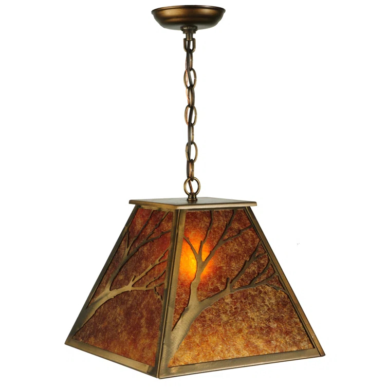 Meyda Lighting Rustic Lodge 1 - Light Antique Copper Single Pendant