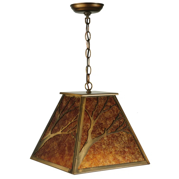 Meyda Lighting Rustic Lodge 1 - Light Antique Copper Single Pendant