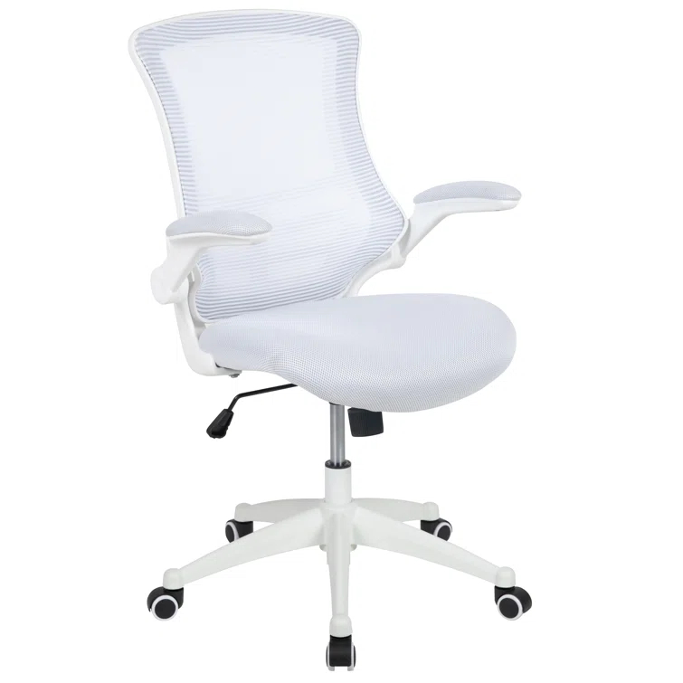 Jayetta Mid-Back Mesh Swivel Ergonomic Office Chair with Flip-Up Arms by Flash Furniture