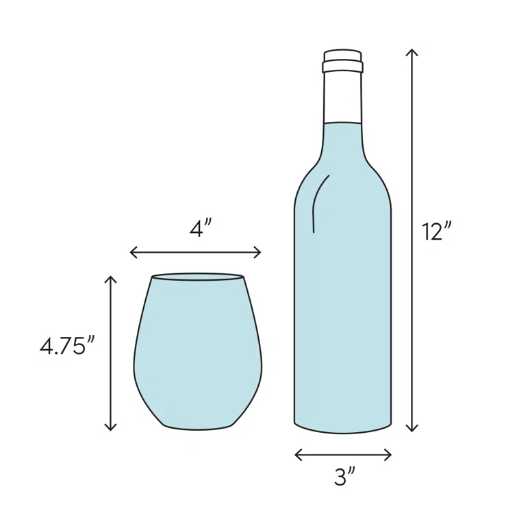 Luigi Bormioli Clear Lead-Free Crystal Stemless Wine Glasses, Set of 6