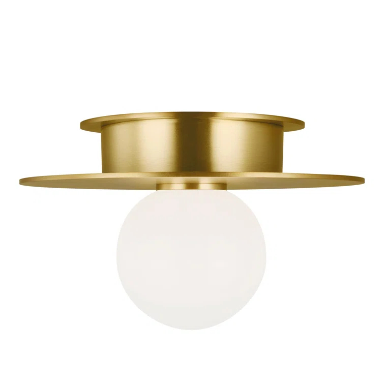 Nodes Flush Mount Light by Kelly Wearstler - Burnished Brass / 8"Dia