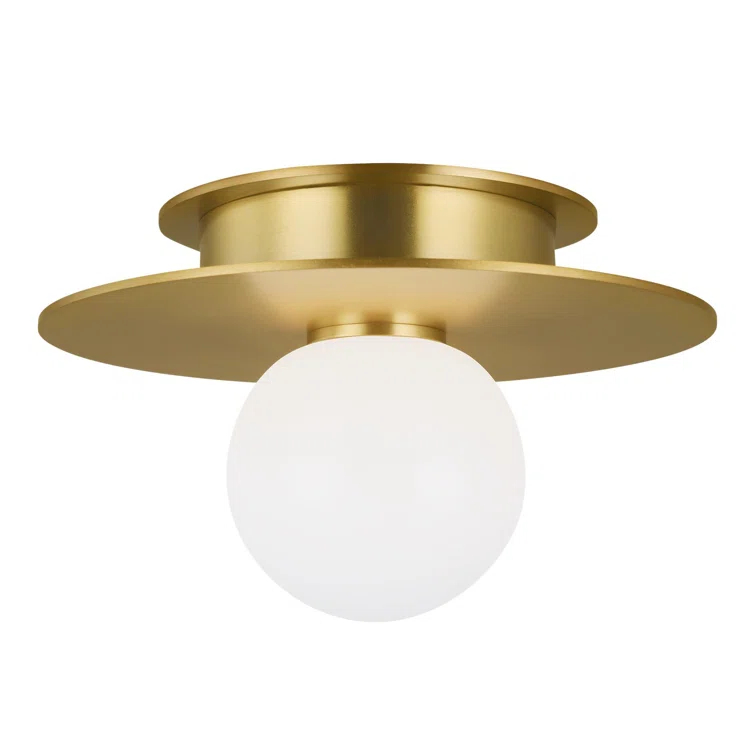 Nodes Flush Mount Light by Kelly Wearstler - Burnished Brass / 8"Dia