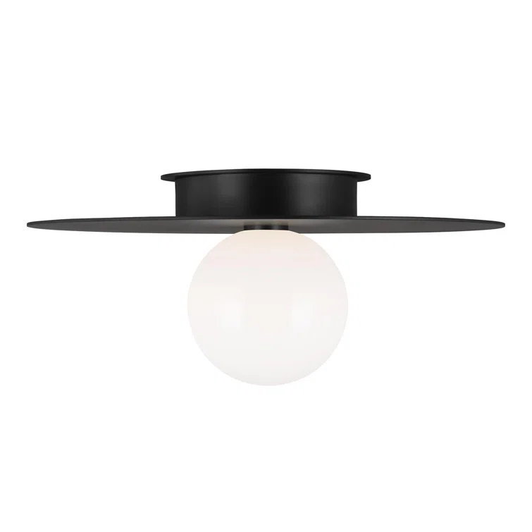 Nodes Flush Mount Light by Kelly Wearstler - Black / 14"Dia