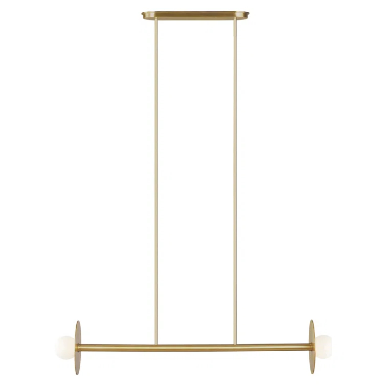 Nodes Medium Linear Chandelier by Kelly Wearstler - Burnished Brass