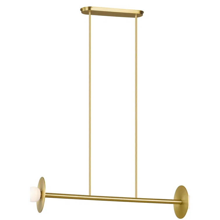 Nodes Medium Linear Chandelier by Kelly Wearstler - Burnished Brass
