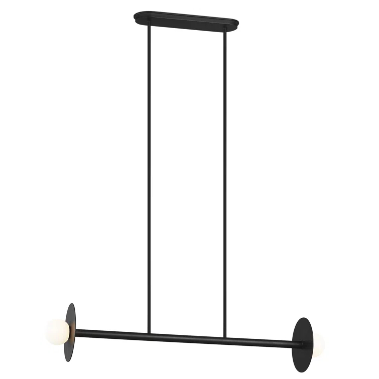 Nodes Medium Linear Chandelier by Kelly Wearstler - Black