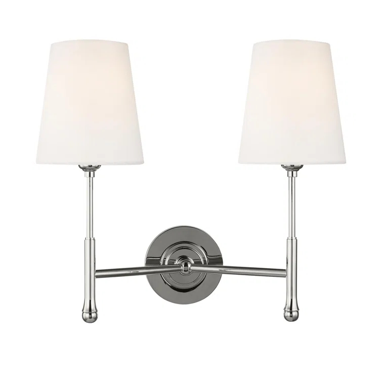2 Light Steel Dimmable Wallchiere