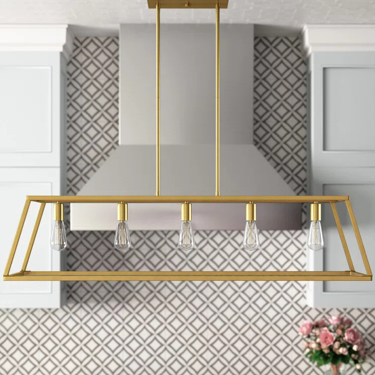 Clare 5 Light Metal Dimmable Kitchen Island Chandelier