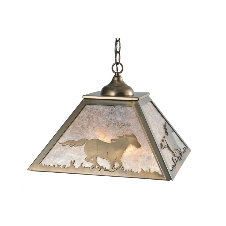 Rustic Lodge 2 - Light Antique Copper Cone Pendant